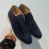 Chaussures décontractées pour hommes Mocassins LP Mocassins plats bas en daim Oxfords en cuir de vache Piana Mocassins été marche confort mocassin sans lacet mocassin semelle en caoutchouc appartements avec boîte EU35-46