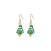 Boucles d'oreilles pendantes de noël pour femmes, pompons d'arbre à huile tombé de vacances, Orejeras