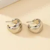 Stud Earrings Simple Metal Wide Face C - Shaped For Women Sporty Party OL Fashion Jewelry Ear Accessories E150