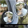 Autres accessoires extérieurs 2pcs / lot miroir d'angle mort de voiture 360 tournant sécurité grand angle rétroviseurs parking rond convexe goutte Dhzlw