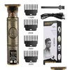 Hårtrimmer Clipper Electric Razor Men Steel Head Shaver Gold With USB Styling Tools Drop Delivery Products Care OTL0X DHQI5