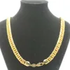 Super fajny łańcuch Fashion 24K Yellow Fine Gold Double Calb Cuban Link Naszyjnik męski 600 mm 10 mm2898