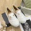 Winter Designer Women Sports Casual Shoes Sneaker Wool Canvas Shoes Brown Black White Leather Thick Sole Running Shoes Sneakers