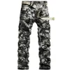 Pantalon de camouflage pour hommes Pantalon cargo Sweat décontracté Pantalon de sport de plein air Printemps Automne Vêtements Plus Taille Armée Vert Haute Qualité Bran322o