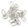 50 st högkvalitativa svivel Carabiner Hook Silver Color Key Chains Sleutelhanger Key Ring 18mm x 33 mm2442