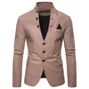 Ternos masculinos blazers masculino sl-im se encaixa blazer social primavera outono moda sólida vestido de casamento jaqueta casual negócios masculino suit246m