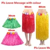 Other Festive Party Supplies Hawaiian Costume Grass Skirts Ha Skirt Plastic Fibers Patry Decorations Children Kids Adt Show Beach Danc Dhnso