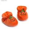 Slipper 2023 Gloednieuwe Halloween Pompoen Babyschoenen Peuter Baby Meisjes Jongens Casual Wieg Shoes10-12CM Katoen Elastische Taille Zachte Schoenen T230916