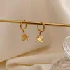 Timeless Wonder Titanium Cupid Hoop Earrings Women Jewelry Designer Ins Fancy Trendy Hiphop Statement Figure Rare Lovely 1147 & Hu333k