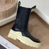 Heren Dames Designer Tire Chelsea Platform Laarzen Venetas Mode laarsjes Zwart Groen Wit Roze Heren Dames Transparante Rubberen Wandelschoenen Winter Sneeuw Regenlaarzen