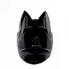 NTS-003 NITRINOS Marca capacete de motocicleta rosto cheio com orelhas de gato Personalidade Capacete de Gato Moda Capacete de Moto tamanho M L XL XXL240d