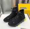 Çorap Ayakkabı Tasarımcı Hız 2.0 Çorap Ayakkabı Kadın Erkekler Üçlü Black Beyaz Kırmızı Dantel Spor Örgü Günlük Ayakkabılar Üst kaliteli Grafiti Dantel Platform Boot Runner Spor Sabahları