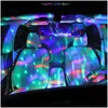 Lumières décoratives Voiture USB LED Party Stage Effet Karaoké Atmosphère Lampe 4W 5V Portable Dj Disco Ball Colorf Téléphone Lumière Musique Pour V Dhcq0