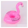 Andra badtoalettförsörjningar Uppblåsbara flamingo drycker kopphållare Donut vattenmelonläppbassänger flyter leksaker parti dricka sittbåt summa dhzae