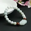 Strand 8mm natural myanmar jadeite pixiu pulseira feng shui pulsera masculino feminino genuíno birmânia jades sorte pi xiu mantra pulseiras pulseiras