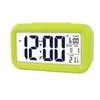 Mudo despertador lcd relógio inteligente temperatura bonito fotossensível cabeceira digital despertador snooze nightlight calendário