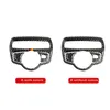 Carbon Fiber Headlight Switch Frame Cover Trim Car Styling Sticker for Mercedes C Class W205 C180 C200 GLC Accessories253u