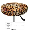 Pillow Leopard Print Round Bar Chair Cover Decor For