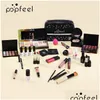 Set trucco Popfeel Set trucco Cosmetici Kitombretto Rossetto Sopracciglio Bb Crema Cipria Correttore Smalto per unghie 30 pezzi in 1 goccia De Dht32