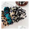 Accesorios para el cabello Moda Mujeres Bandas de leopardo Elásticos Patrón animal lindo Scrunchies Chicas Corbata Titular de cola de caballo Productos de entrega de gota DHLBL