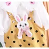 衣類セット春秋の女の赤ちゃんの服の服は子供のかわいいシャツのオーバーオール2pcs/セット幼児カジュアルコスチューム幼児の子供のトラックスーツ