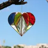 Decorative Figurines Romantic Acrylic Multi-Faceted Heart Sunlight Catcher Creative Light Wedding Valentines Day Gift For Lovers Wind Chimes