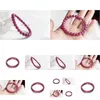 Charm Bilezikler En Kalite Orijinal Kırmızı Gül Doğal Taş Yuvarlak Streç Kristal Boncuklar Bilezik 7mm 8mm 9mm Nadir Ruby Sto Dhgarden Dh2if