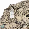 Camisas casuais masculinas wacko maria camisa havaiana estampa tigre streetwear camisa de manga curta t230303203s