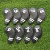 Other Golf Products Golf Woods Headcovers Covers For Driver Fairway Putter 135UT Clubs Set Heads PU Leather Unisex Simple golf iron head cover 230915