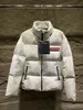 Vinter helt ny stil ner jackor mode zip pocket stitch design varm kappa högkvalitativ vertikal krage dragkedja lyxiga mens designer down jacka