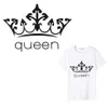1 PCS Queen Iron on Applique Embroidery Flower Patches for Clothing DIY Vinyl Heat Thermal Transfers for T Shirt Stickers308D