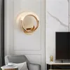 Lâmpadas de parede Saman Nordic Creative Light Sconces Modern LED Round Ring Luminárias Decorativas para Casa