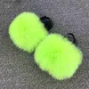 Slipper Summer New Toddler's Fur Slides Baby Sandals Girls Sandals Barefoot Shoes Kids Hot Sale Fluffy Real Fox Fur Children's Flat Shoe T230916