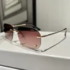 Luxus-Designer-Sonnenbrille 8344, UV400, rosa Sonnenbrille, modische Damen-Sonnenbrille, rahmenlose Legierungsbeine, klassische polarisierte Herren-Sonnenbrille, Kirschblüten-Rosa