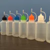 Garrafa plástica vazia 5ml 10ml 15ml 20ml 30ml garrafa conta-gotas com tampa de agulha para vapor e pontas de metal líquido dxllw
