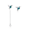 Charm Cocom S925 Sterling Sier Hummingbird Pearl Earrings With Green Austrian Crystals Cute Animal Jewelry Gifts For Women A Dhgarden Dhofm