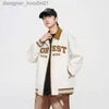 Kvinnorjackor American Baseball Uniform Jacket Men Spring Autumn Loose Casual Street Wear Vintage High Top M-3XL Apricot Black Double Layer Stor kvantitet L230916