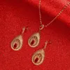 Conjunto de collar y pendientes, joyería africana al por mayor, joyería etíope Habesha, regalo de boda nupcial de oro