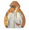 Mode Sturm Jacke Große Männer Herbst Neue Jacke männer Lose Farbe Passenden Einfache Casual Jacke Wasserdicht Paar Stein mantel