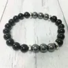 MG0338 2019 New Design Men's Energy Bracelet Black Onyx Hematiteブレスレットの建物個人境界bracelet2236