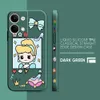 Cas de téléphone portable Cas pour OPPO RENO 8 7 9 6 7SE 5 4 4SE 4 3 4G 5G PRO PLUS Couleur Simple Couvercle de boitier en silicone liquide Funda Cartoon Princess Ariel L230916