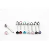 Tongue Rings 50Pcs Body Jewelry Piercing Cz Screw Ring Barbells Nipple Bar 14G1.6Mmx16Mmx5Mm Mix Nice Colors Drop Delivery Dhgarden Dhaln