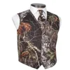 2021 Modeste Camo Groom Gilets Gilet de mariage rustique Tronc d'arbre Feuilles Printemps Camouflage Slim Fit Gilets pour hommes 2 pièces Ensemble Gilet T2954