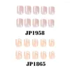 False Nails 24st Nagel Tips Full Cover Press On Glitter Square Fake French Short