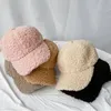 Casquettes de boule d'hiver chapeau de fourrure d'agneau unisexe baseball coréen couleur unie laine chaude en peluche chapeaux réglables 230915