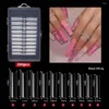 Накладные ногти прозрачные накладные короткие нажатия на наклейки для ногтей ручной работы специальные прозрачные французские средней длины для женщин «сделай сам»