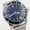 Top AAA Breit Super Ocean Stainless Steel Rotating Bezel Men's Watch Automaton Rubber Band Watch Glow-in-the-dark Watch