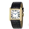 Hombre Mujer moda caja dorada reloj con esfera blanca reloj con movimiento de cuarzo relojes de vestir 07-3315d