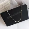 Neckkedja Pearl Choker Halsband Guldfärg Pendant Krage Kvinnor Fashion Jewelry