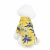 Hundkläder Hawaii Coconut Tree Summer Shirts Blus Tops Puppy Coat Jacket Outfit Pet Dogs Gulvit